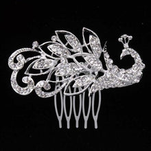 Load image into Gallery viewer, bridal-hair-comb-wedding-hair-comb-flower-pearl-crystal-combs-treazy-pretty-animal-leaf-flower-designs-sparkly-crystal-imitation-pearls-bridal-hair-combs-tiara-women-wedding-hair-accessories
