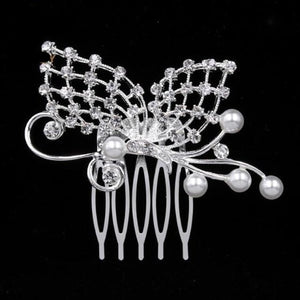 Bridal Hair Comb ¦ Wedding Hair Comb-Flower Pearl & Crystal Combs-Super Gift Online