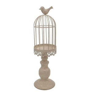 Bird Cage Candle Holders ¦ Vintage White Bird Cages Candle Holders 