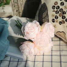 Load image into Gallery viewer, Peonies Flowers Arrangement ¦ Silk Peonies Wedding Arrangement Bouquets