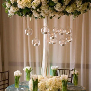Hanging Tealight Holder Glass Globe ¦ Wedding Decoration Crystal Candle Holders 