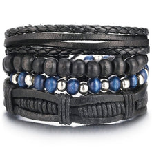 Load image into Gallery viewer, Braided Leather Bracelet ¦ Turkish Eye Wristband Leather Bracelets Gift 