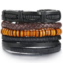 Load image into Gallery viewer, Braided Leather Bracelet ¦ Turkish Eye Wristband Leather Bracelets Gift 