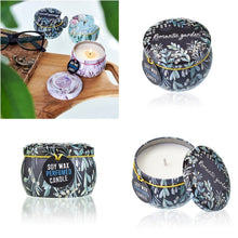 Load image into Gallery viewer, Aromatherapy tin candle for stress relief and calm
