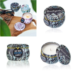Aromatherapy tin candle for stress relief and calm