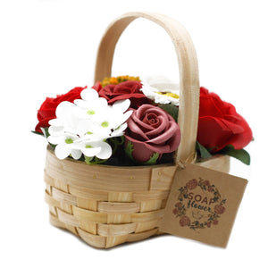 Soap Flowers Basket ¦ Soap Flowers Bouquet Basket Gift