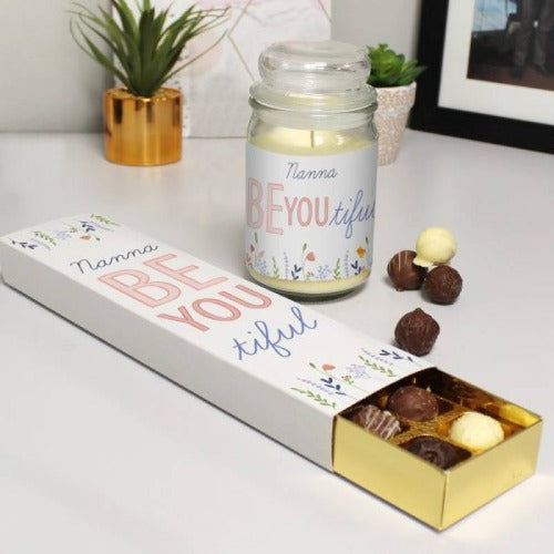 personalised-scented-candle-jar-and-truffles-chocolate-set-gift-for-her-be-you-tiful-personalised-truffles-chocolates-and-personalised-candle