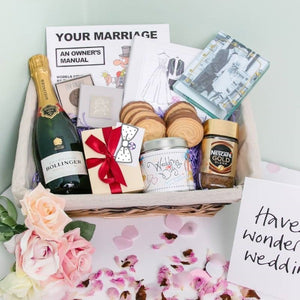 just-married-hampers-free-personalised-greetings-card-wine-basket-gift-sent-direct-champagne-lovers-gifts-for-the-couple-just-married-hampers-for-them-super-gift-online