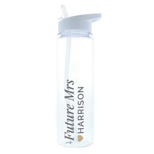 Load image into Gallery viewer, personalised gift water bottle with gold heart