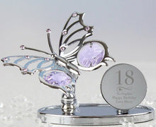 Load image into Gallery viewer, Elegant silver Crystocraft butterfly decoration gift idea