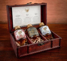 Load image into Gallery viewer, Premium rum tasting set with three Pirate’s Grog miniatures