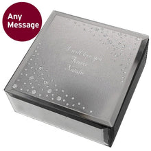 Load image into Gallery viewer, Elegant glass jewellery trinket box with sparkling diamante detail