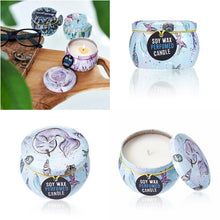 Load image into Gallery viewer, Aromatherapy scented soy wax candle in iron jar